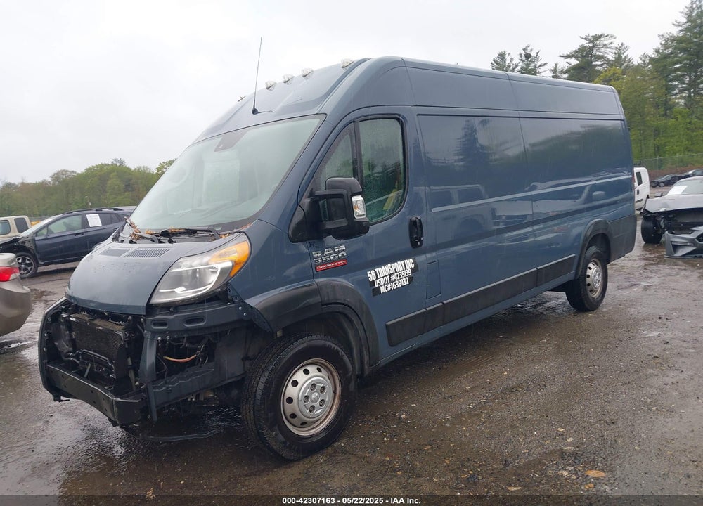 2021 RAM PROMASTER 3500 CARGO VAN HIGH ROOF 159 WB EXT VIN: 3C6MRVJG0ME574229