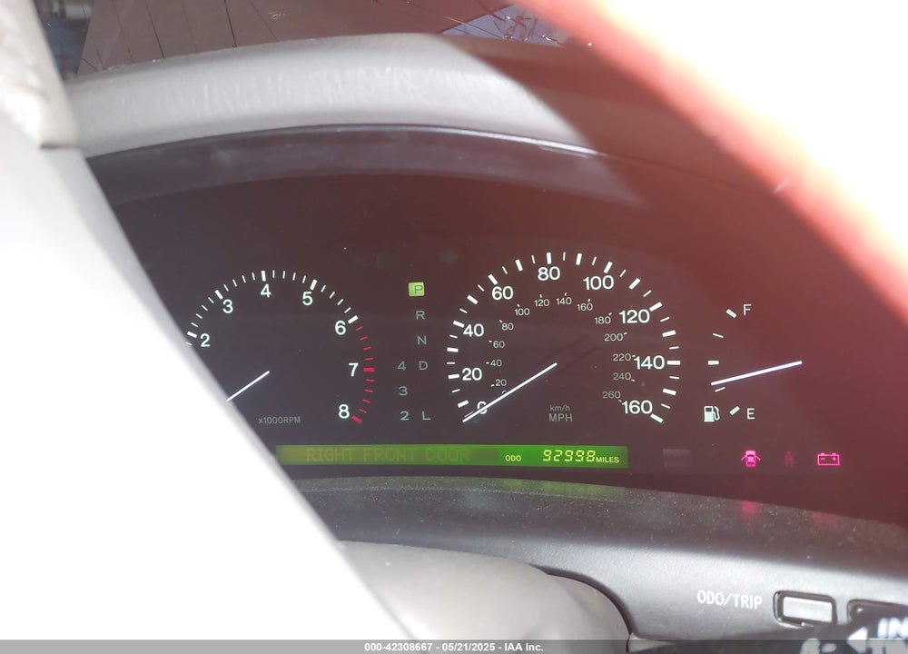 1999 LEXUS LS 400 VIN: JT8BH28F2X0158998