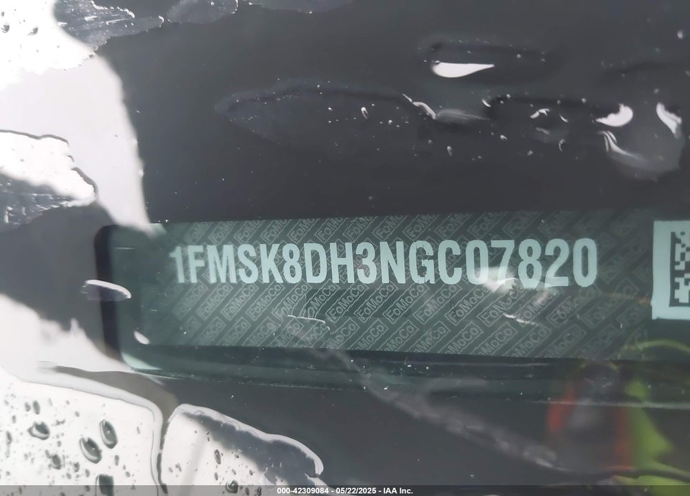 2022 FORD EXPLORER XLT VIN: 1FMSK8DH3NGC07820