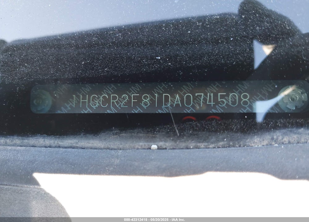 2013 HONDA ACCORD EX-L VIN: 1HGCR2F81DA074508