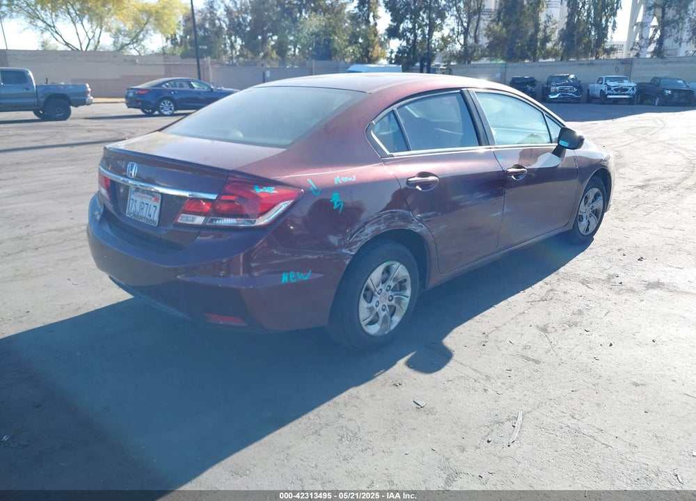 2014 HONDA CIVIC LX VIN: 19XFB2F56EE051746