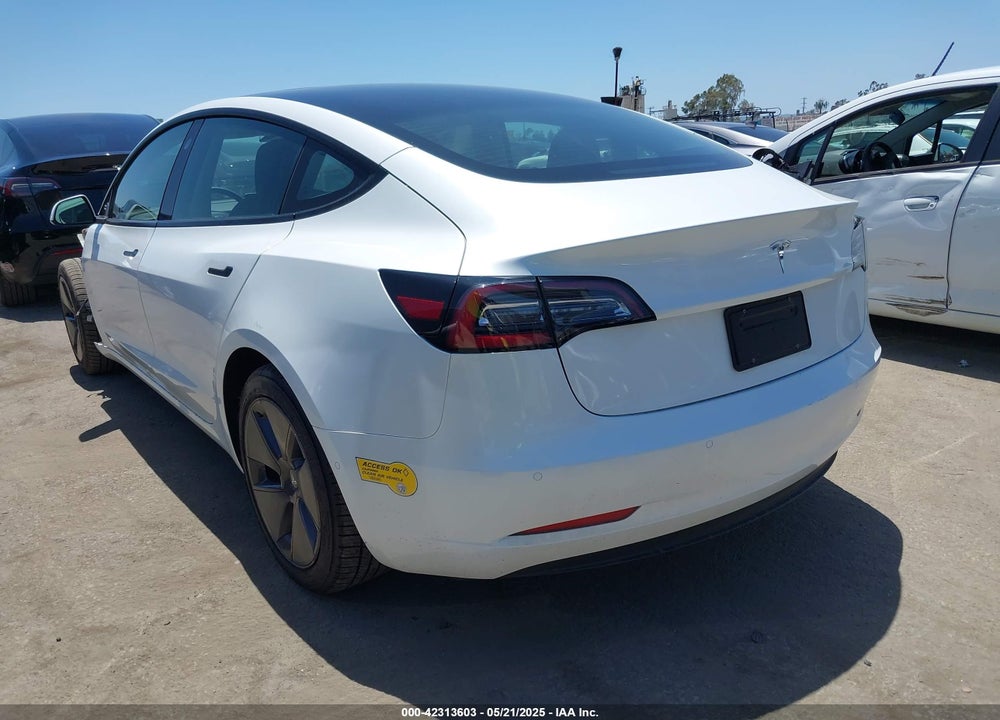 2022 TESLA MODEL 3 REAR-WHEEL DRIVE VIN: 5YJ3E1EA6NF376605