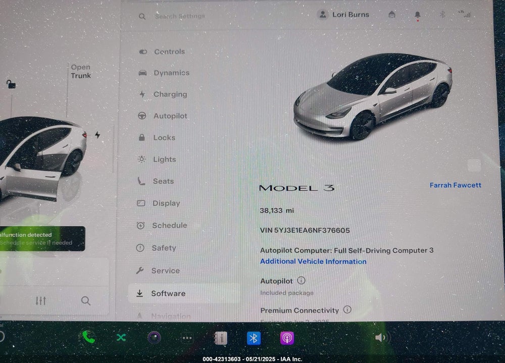 2022 TESLA MODEL 3 REAR-WHEEL DRIVE VIN: 5YJ3E1EA6NF376605