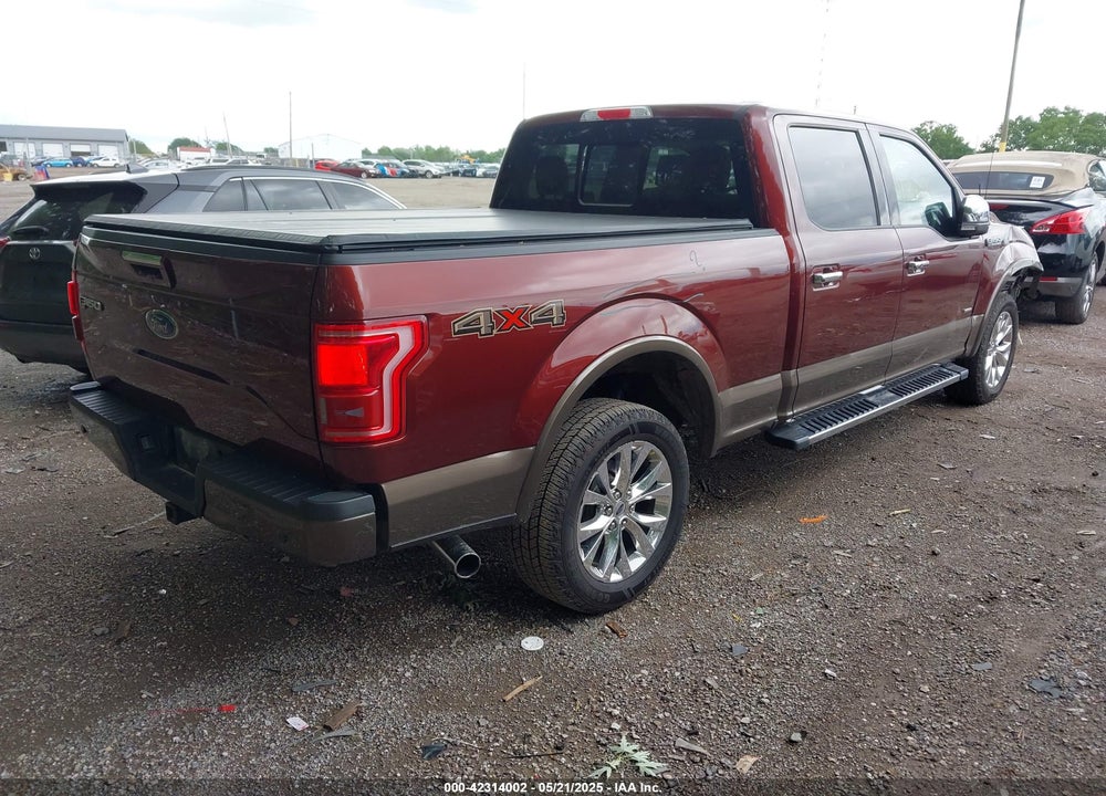 2015 FORD F-150 LARIAT VIN: 1FTFW1EG4FFA14820