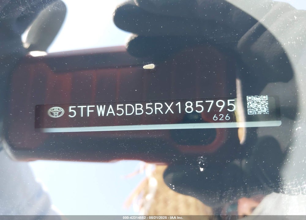 2024 TOYOTA TUNDRA VIN: 5TFWA5DB5RX185795