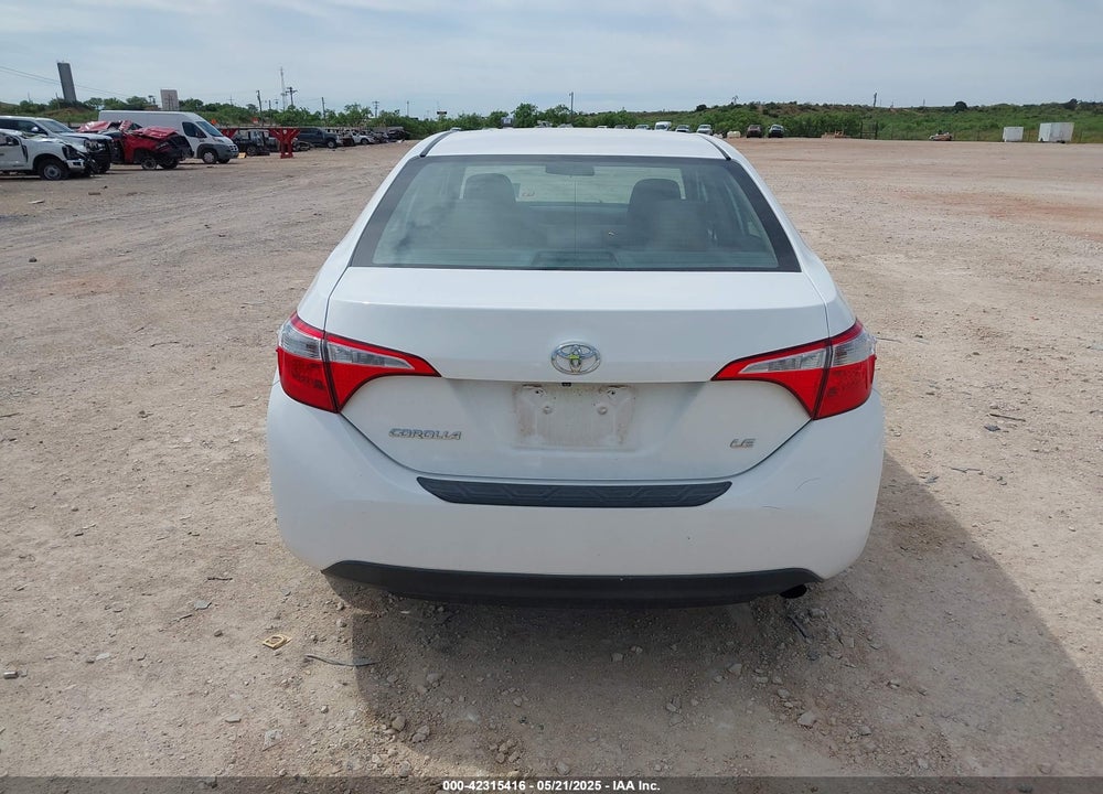 2016 TOYOTA COROLLA LE VIN: 5YFBURHE5GP404297