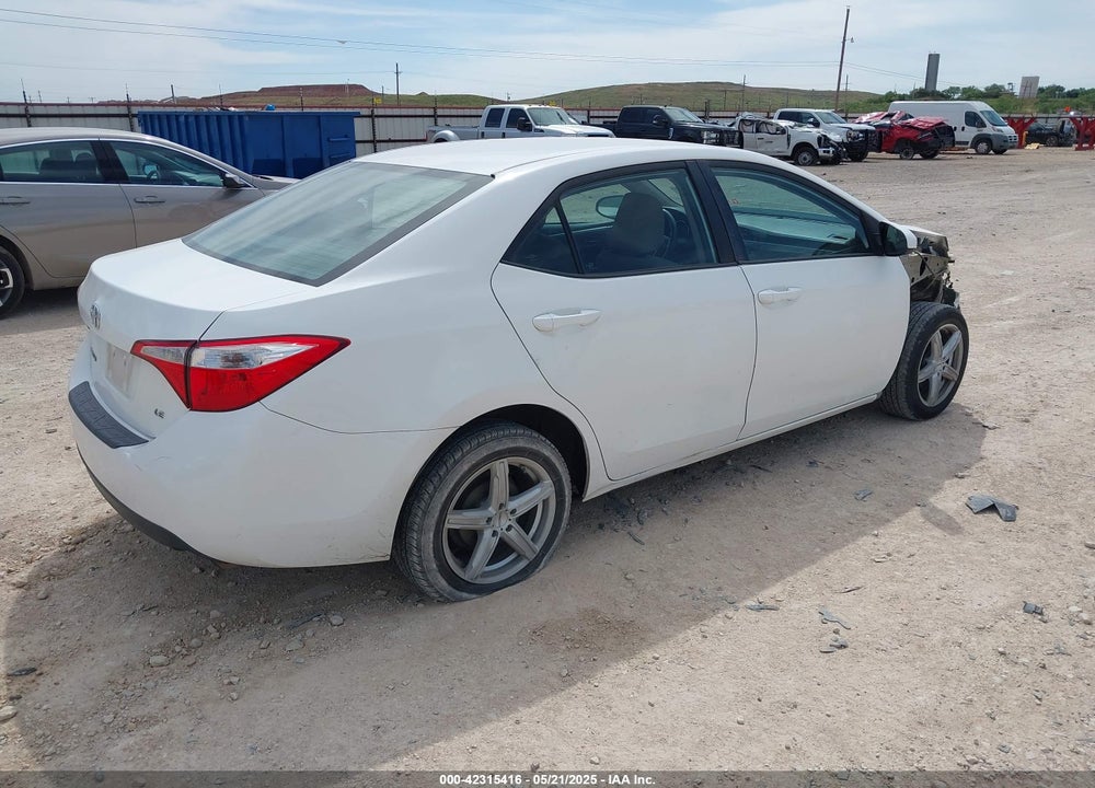 2016 TOYOTA COROLLA LE VIN: 5YFBURHE5GP404297