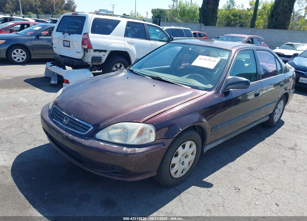 2000 HONDA CIVIC LX VIN: 2HGEJ6677YH587297