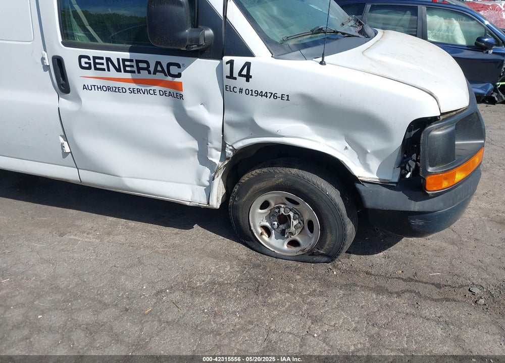 2014 CHEVROLET EXPRESS 2500 WORK VAN VIN: 1GCWGFFA7E1137334