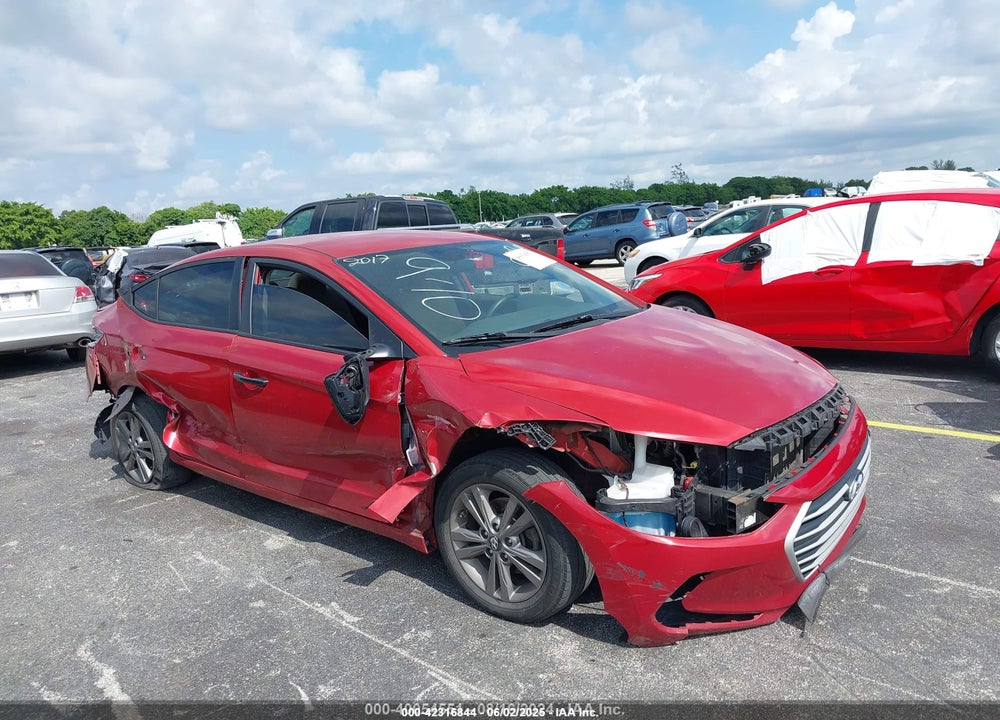 2017 HYUNDAI ELANTRA SE VIN: 5NPD84LF5HH010183