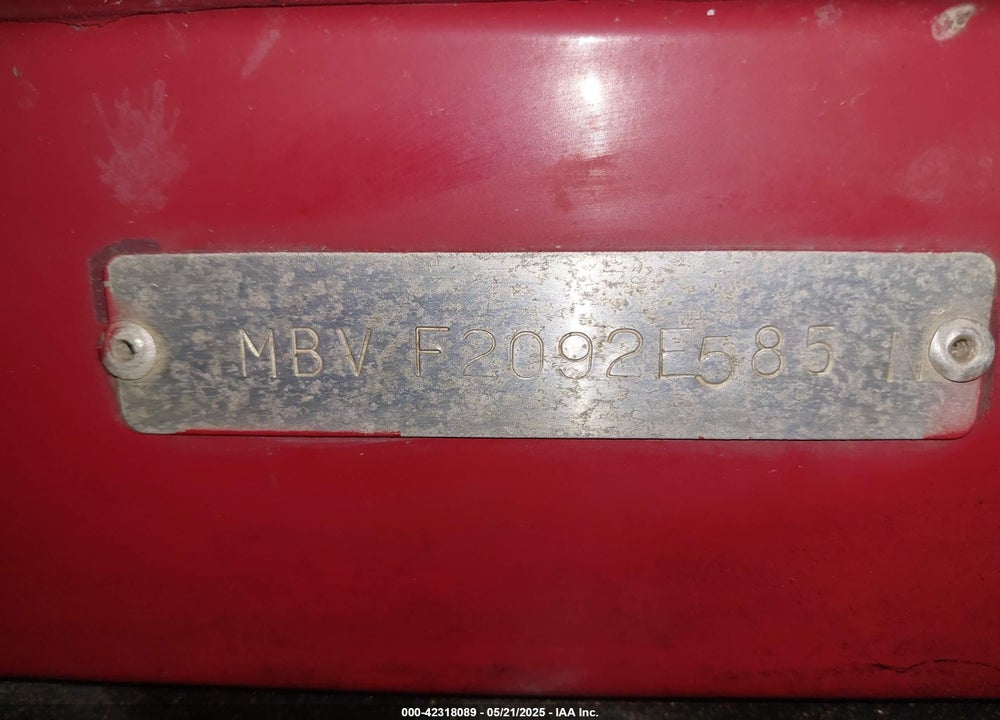 1985 MASTERCRAFT OTHER VIN: MBVF2092E585