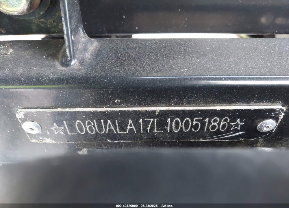 2020 TAIZHOU NEBULA POWER MODEL A VIN: L06UALA17L1005186