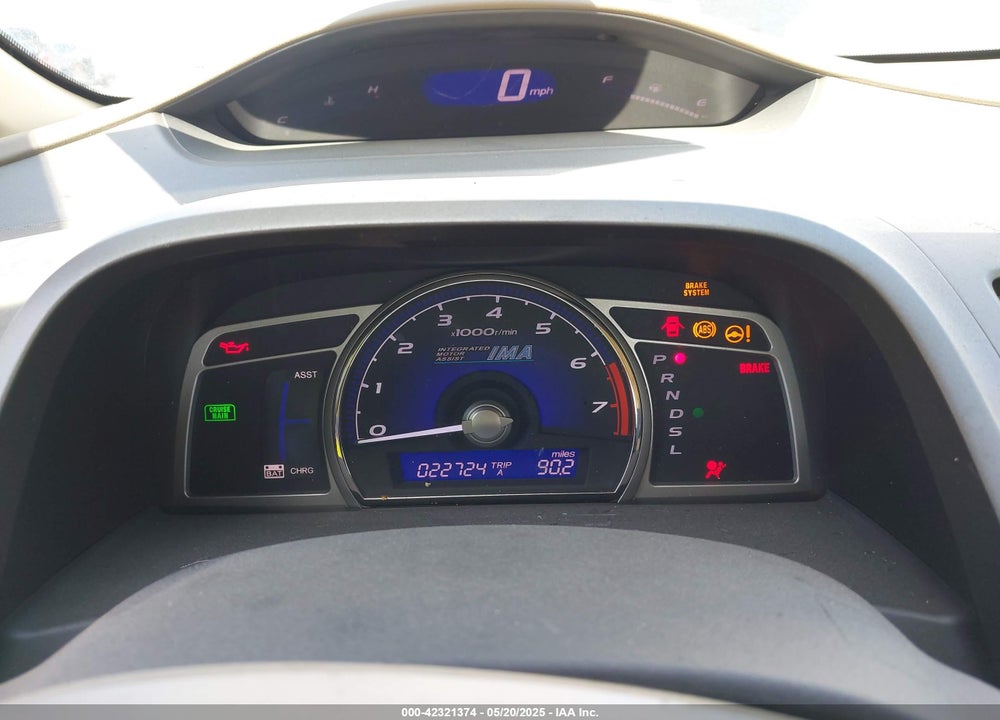 2007 HONDA CIVIC HYBRID VIN: JHMFA36297S017183