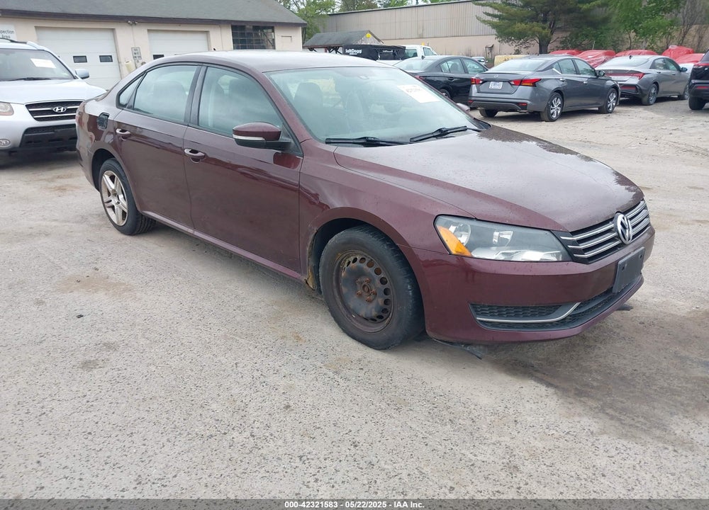 2013 VOLKSWAGEN PASSAT 2.5L S VIN: 1VWAP7A34DC065484