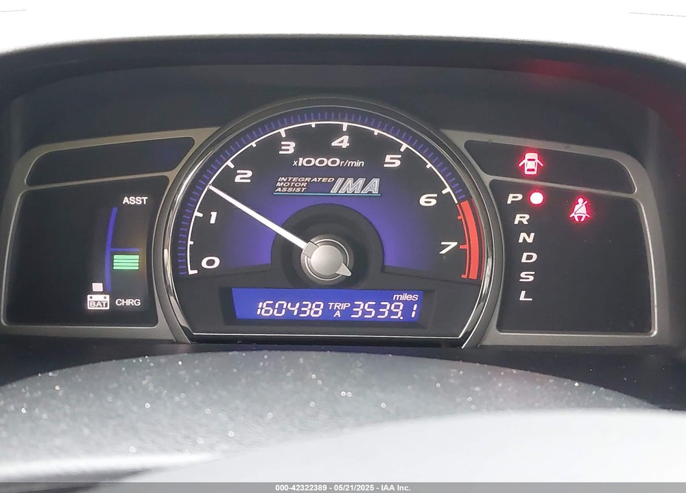 2009 HONDA CIVIC HYBRID VIN: JHMFA36269S002160