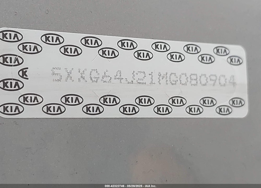 2021 KIA K5 VIN: 5XXG64J21MG080904