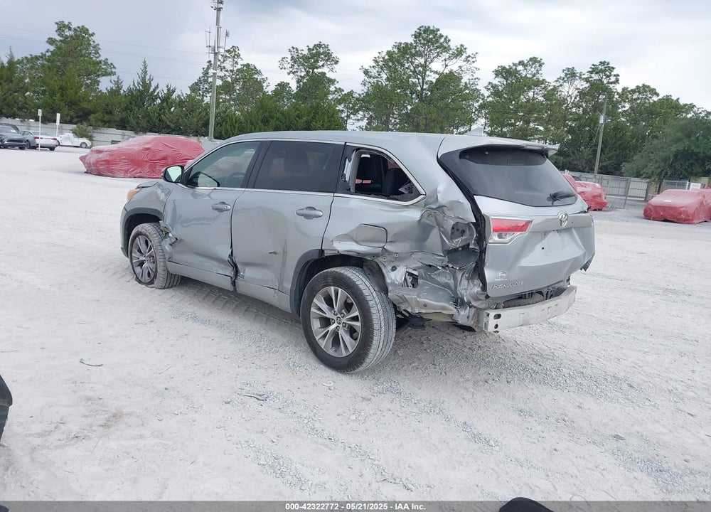 2016 TOYOTA HIGHLANDER LE PLUS V6/LE V6 VIN: 5TDZKRFHXGS124965