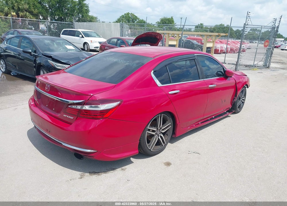 2017 HONDA ACCORD SPORT VIN: 1HGCR2F56HA165575