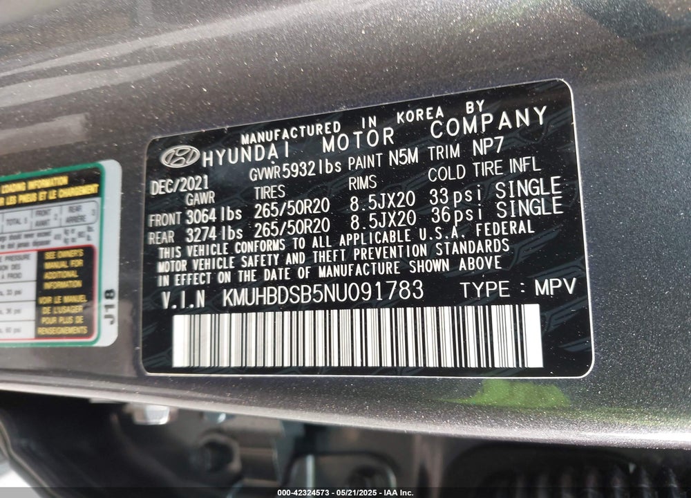 2022 GENESIS GV80 2.5T AWD VIN: KMUHBDSB5NU091783