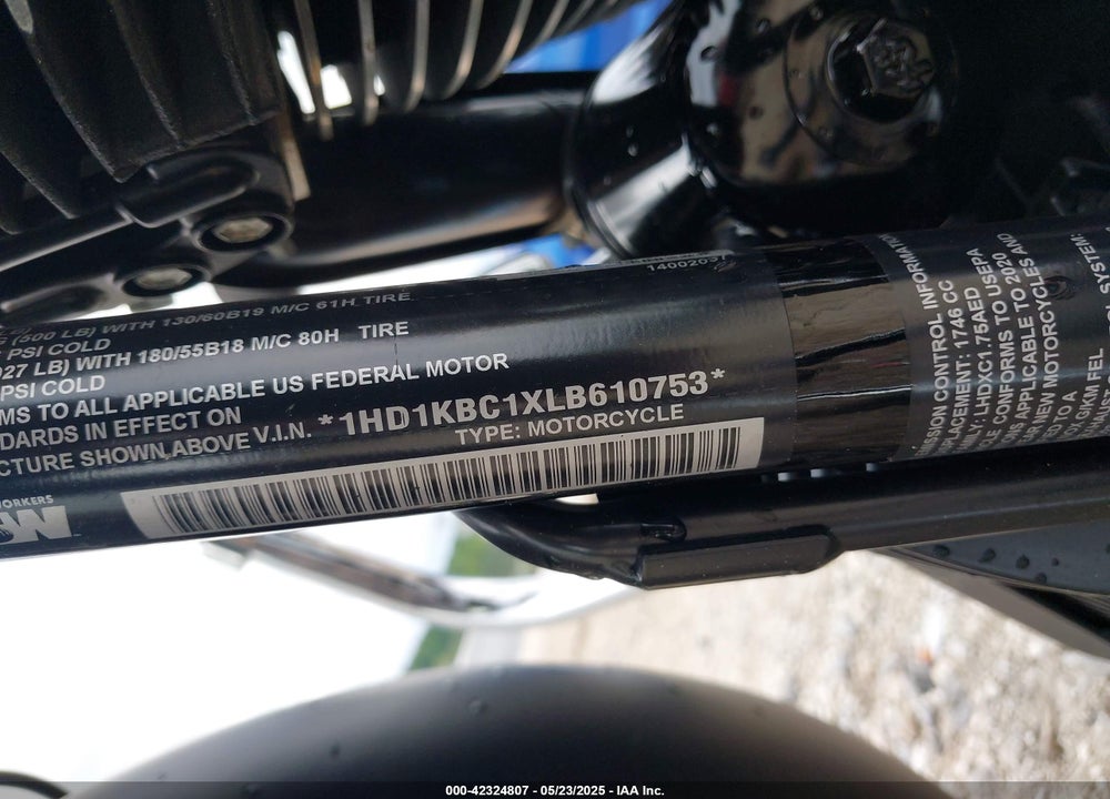 2020 HARLEY-DAVIDSON FLHX VIN: 1HD1KBC1XLB610753