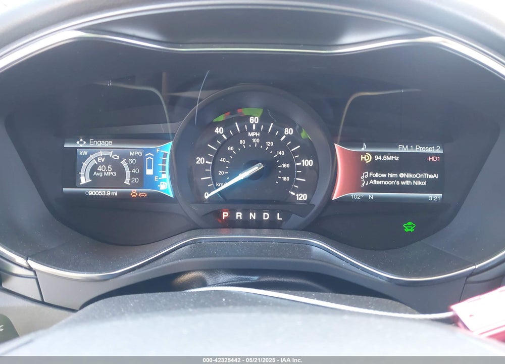 2013 FORD FUSION ENERGI TITANIUM VIN: 3FA6P0SU6DR325799