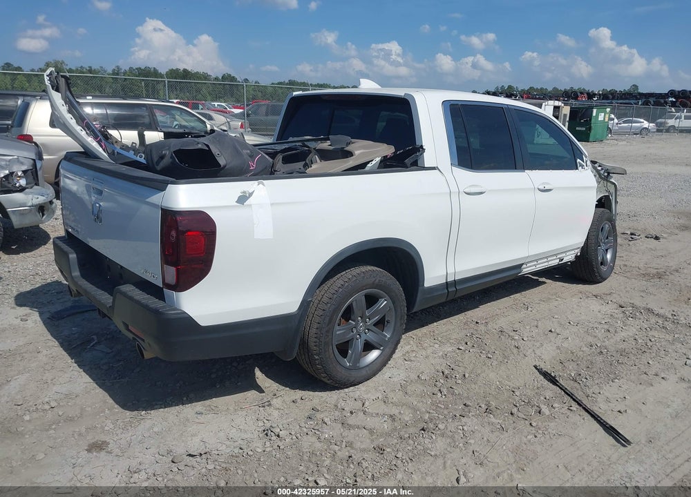 2022 HONDA RIDGELINE RTL VIN: 5FPYK3F51NB025152