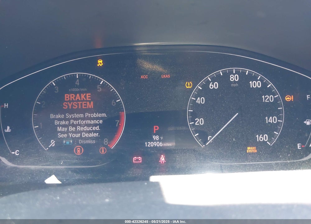 2019 HONDA ACCORD VIN: 1HGCV1F14KA140801