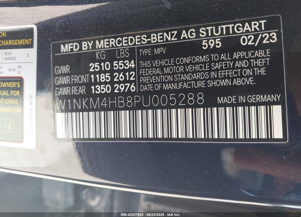 2023 MERCEDES-BENZ GLC CLASS VIN: W1NKM4HB8PU005288