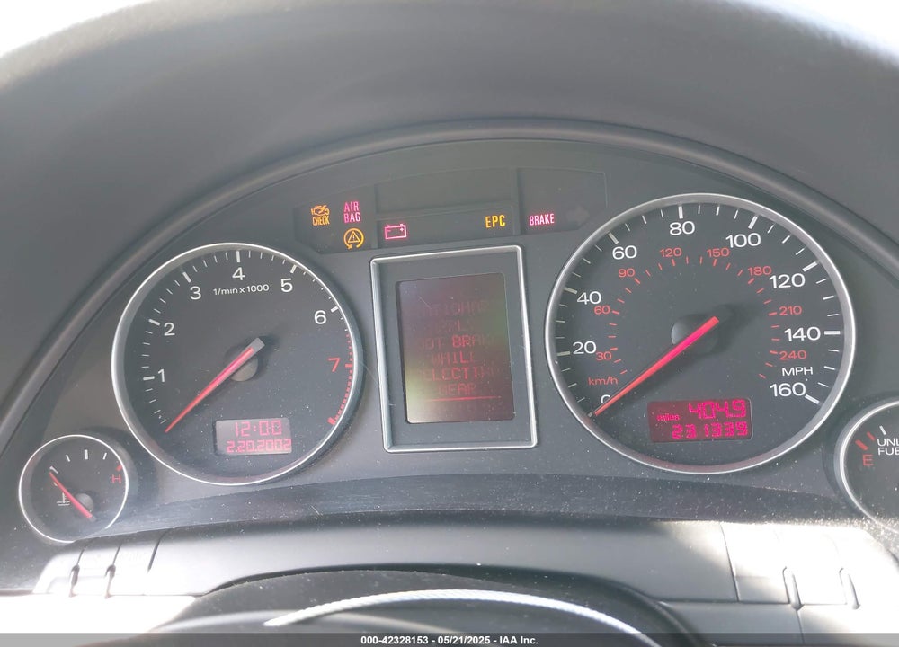 2003 AUDI A4 3.0 VIN: WAULT68E83A348275