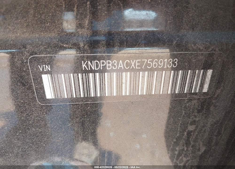 2014 KIA SPORTAGE VIN: KNDPB3ACXE7569133
