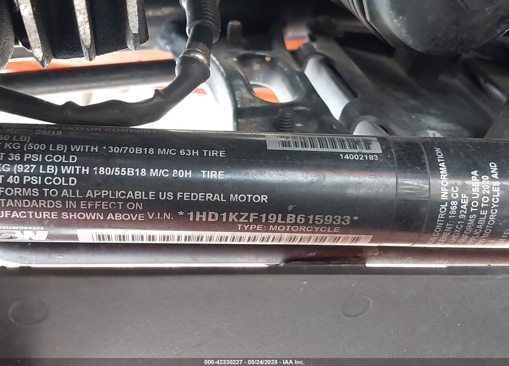 2020 HARLEY-DAVIDSON FLTRK VIN: 1HD1KZF19LB615933