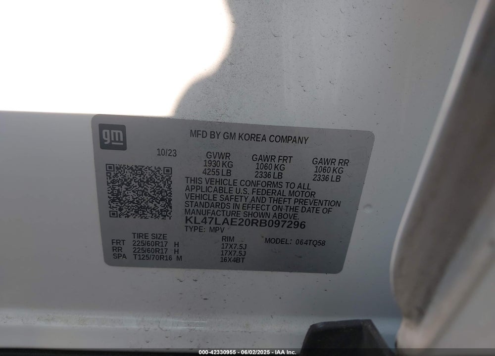 2024 BUICK ENVISTA PREFERRED FWD VIN: KL47LAE20RB097296