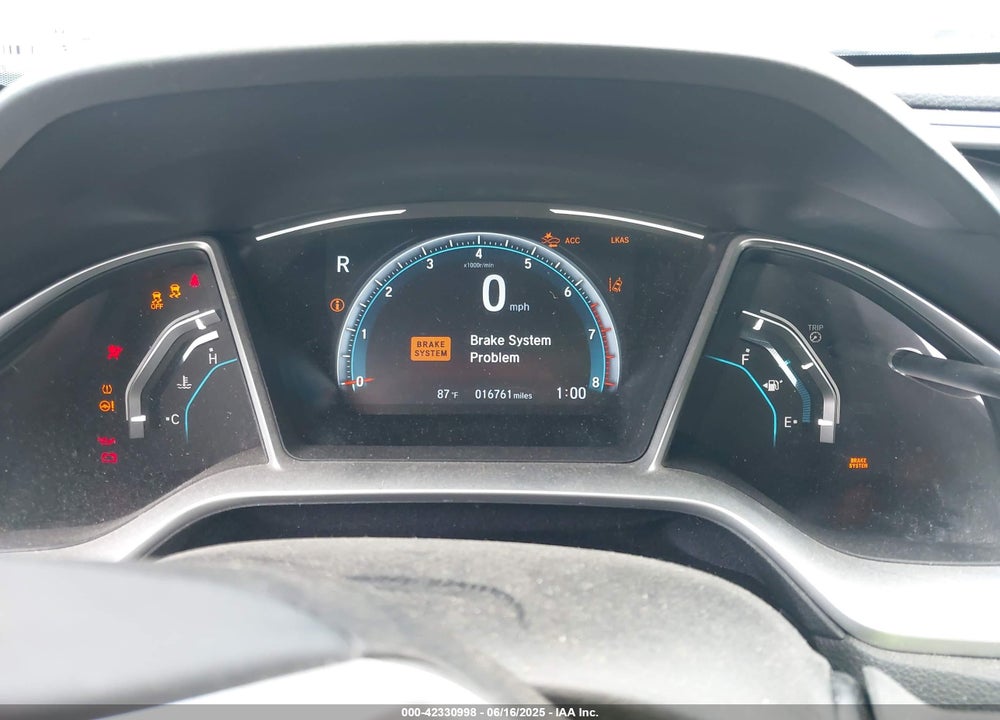 2019 HONDA CIVIC EX VIN: 2HGFC3B39KH357459