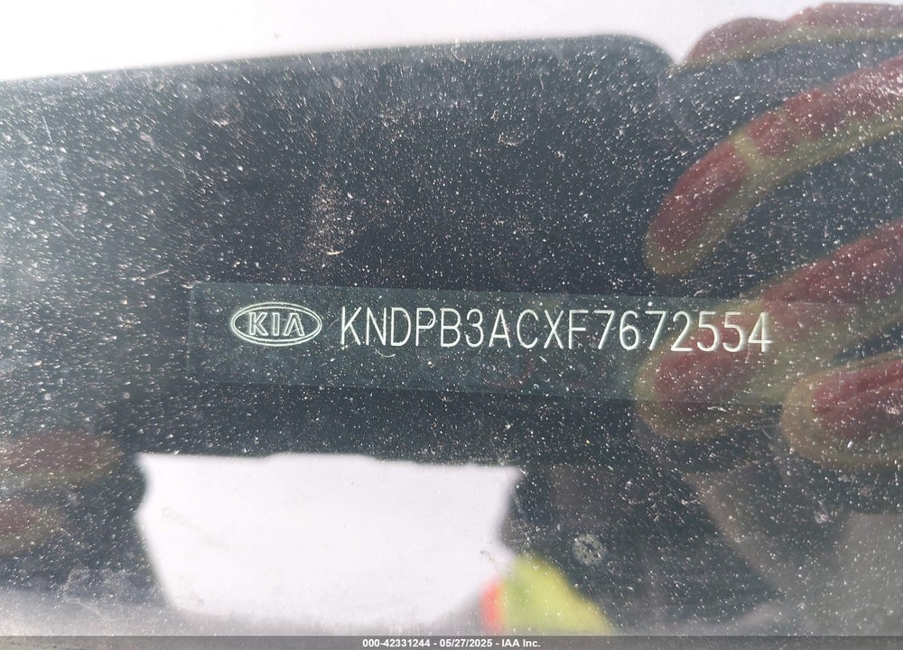 2015 KIA SPORTAGE VIN: KNDPB3ACXF7672554