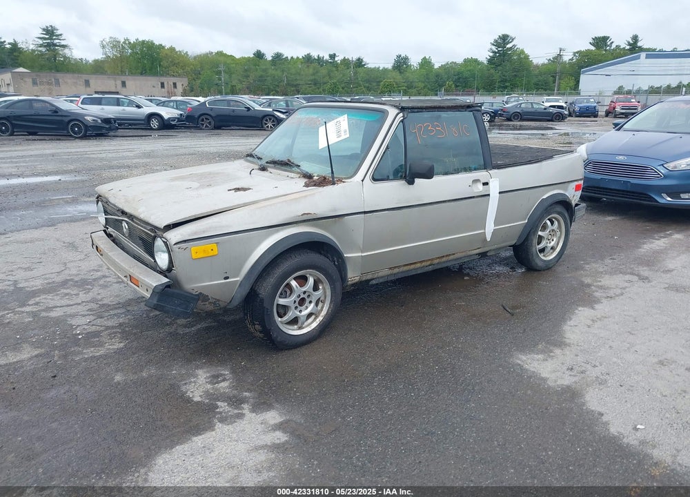 1987 VOLKSWAGEN CABRIOLET VIN: WVWCA015XHK010619