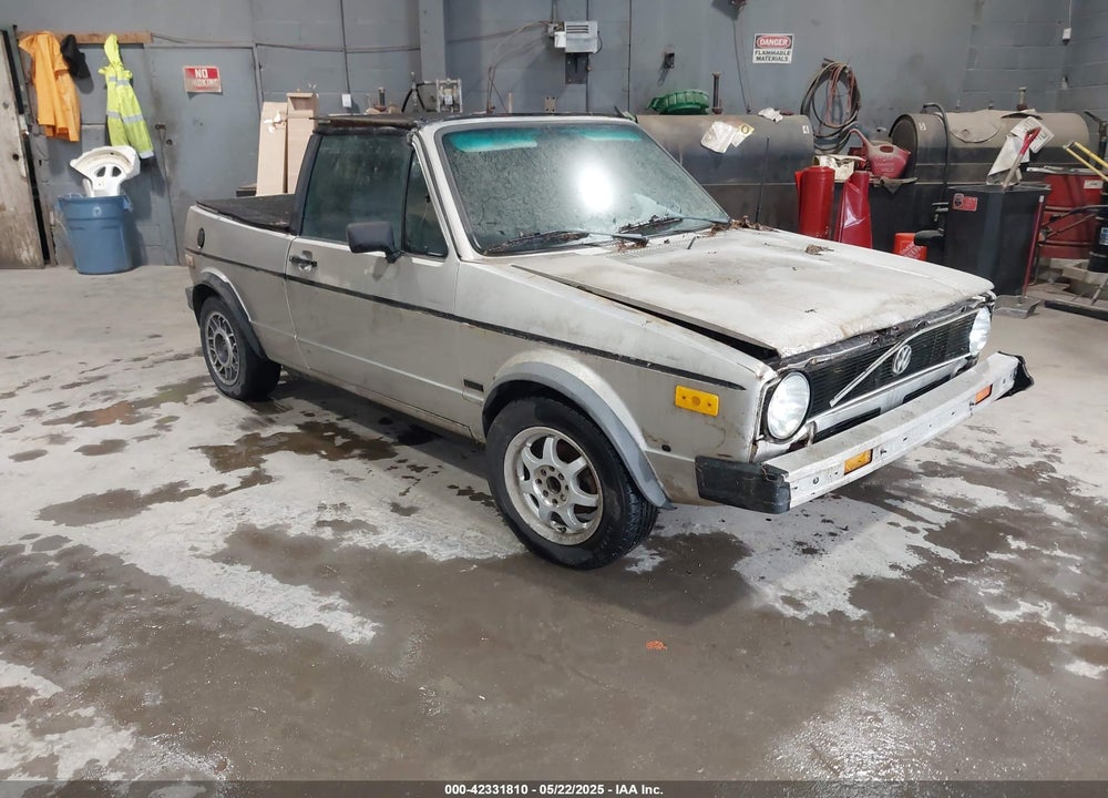 1987 VOLKSWAGEN CABRIOLET VIN: WVWCA015XHK010619