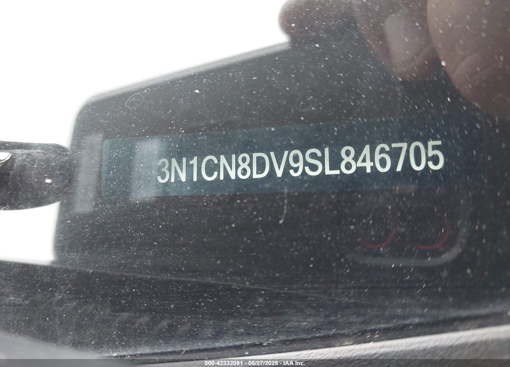 2025 NISSAN VERSA 1.6 S+ VIN: 3N1CN8DV9SL846705