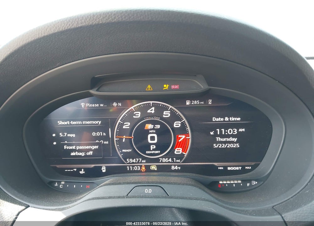 2017 AUDI S3 VIN: WAUB1GFF2H1062349