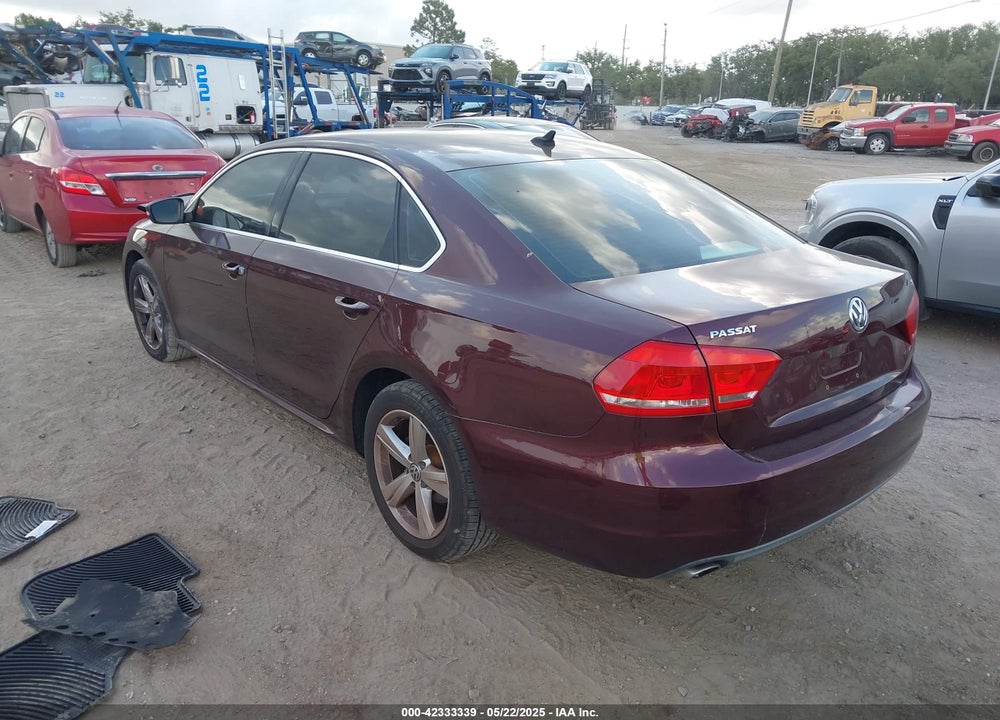 2012 VOLKSWAGEN PASSAT 2.5L SE VIN: 1VWBH7A3XCC079924