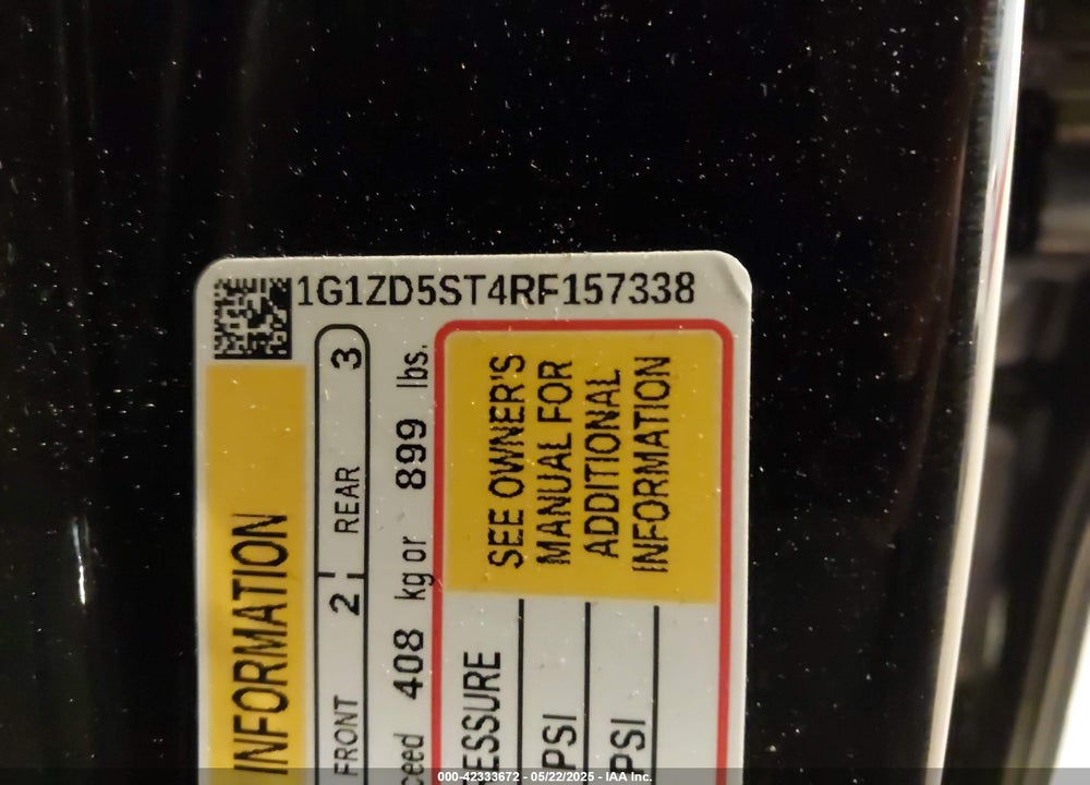 2024 CHEVROLET MALIBU VIN: 1G1ZD5ST4RF157338