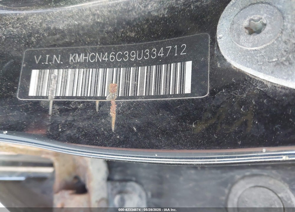 2009 HYUNDAI ACCENT GLS VIN: KMHCN46C39U334712