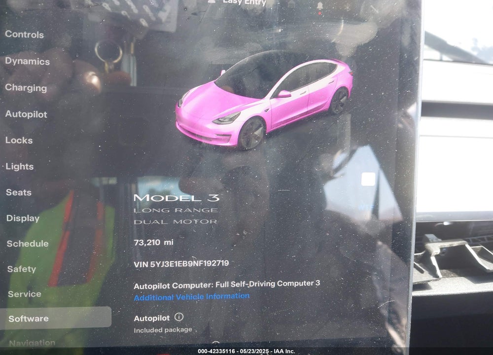 2022 TESLA MODEL 3 VIN: 5YJ3E1EB9NF192719