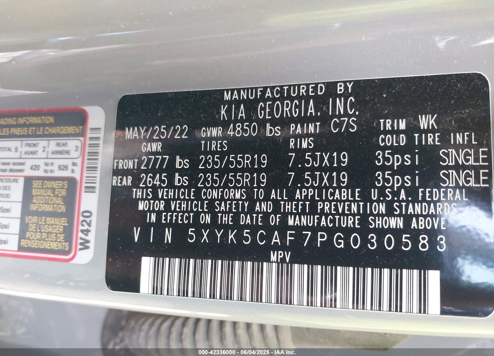 2023 KIA SPORTAGE SX PRESTIGE VIN: 5XYK5CAF7PG030583