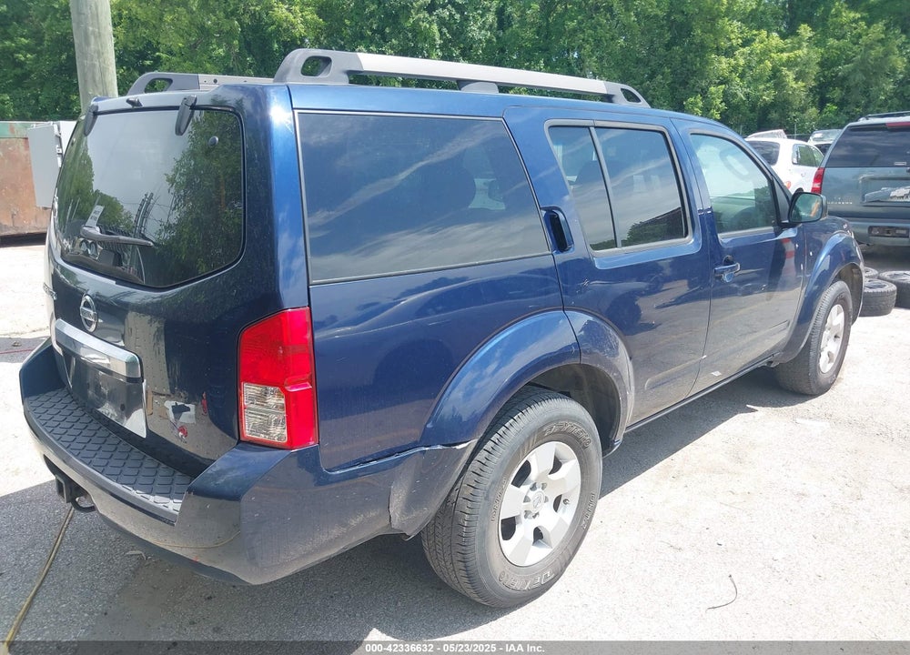 2008 NISSAN PATHFINDER S VIN: 5N1AR18U08C619565