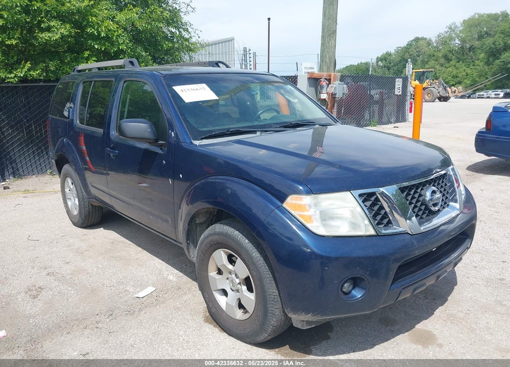 2008 NISSAN PATHFINDER S VIN: 5N1AR18U08C619565