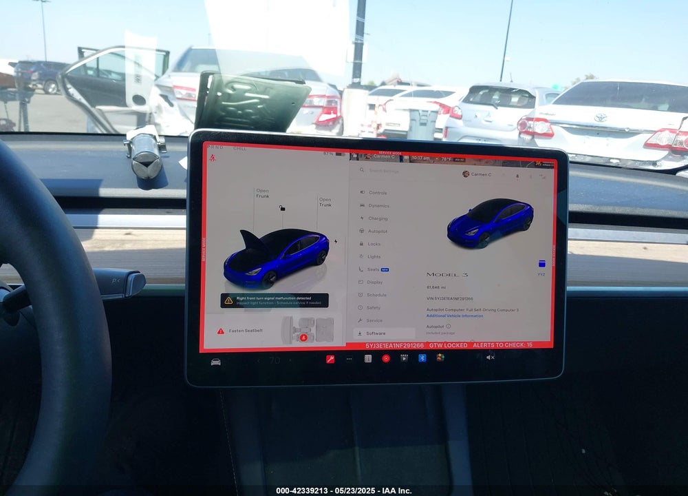 2022 TESLA MODEL 3 VIN: 5YJ3E1EA1NF291266