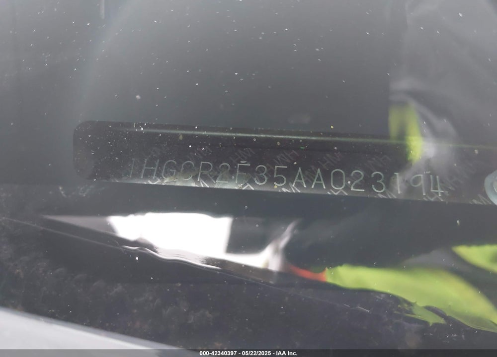 2010 HONDA ACCORD VIN: 1HGCP2F35AA023194