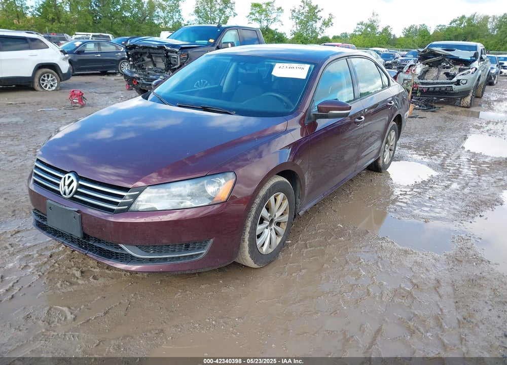 2013 VOLKSWAGEN PASSAT VIN: 1VWAP7A36DC044104