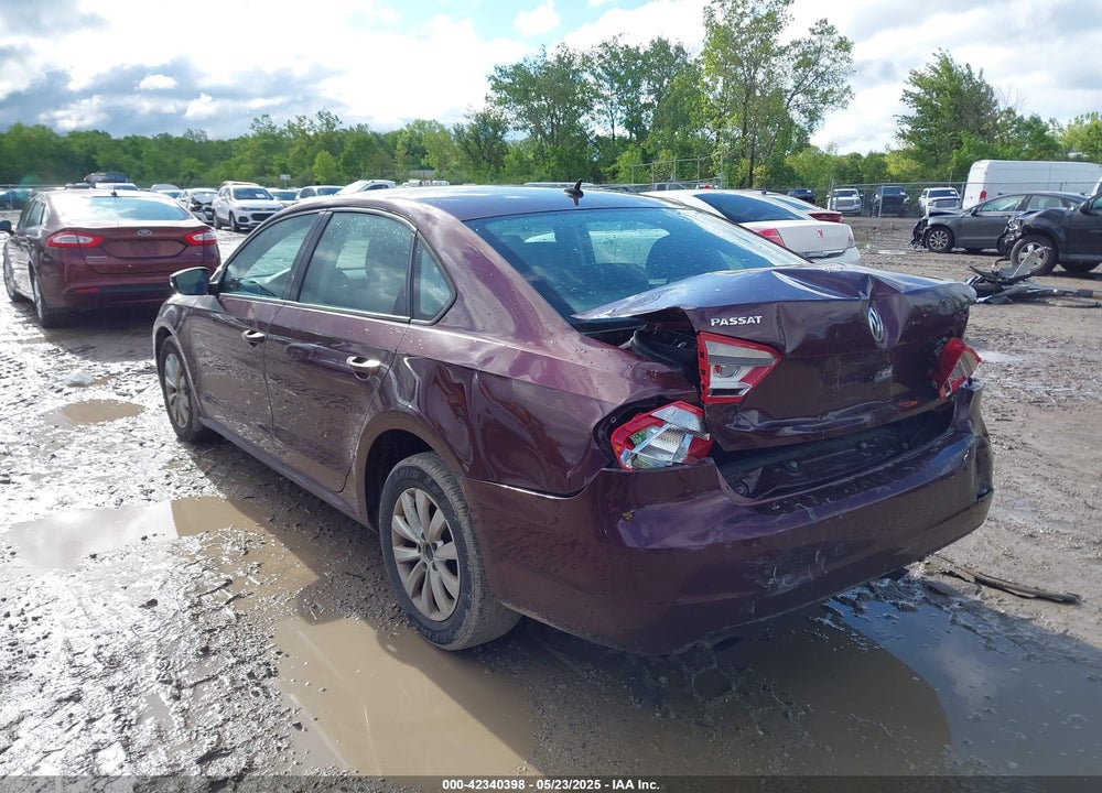 2013 VOLKSWAGEN PASSAT VIN: 1VWAP7A36DC044104