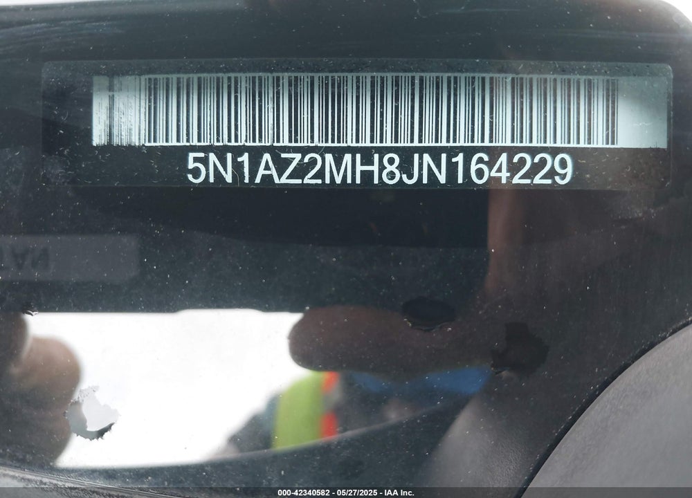 2018 NISSAN MURANO VIN: 5N1AZ2MH8JN164229